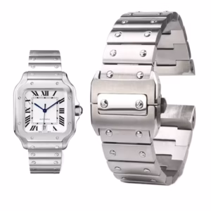 Replacement For Cartier Santos 100 Solid Stainless Steel Bracelet | 20mm & 23mm High-Quality Replacement Band with Rivet Design$82.60$85.16Free shipping