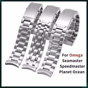 Omega Seamaster/Speedmaster/Planet Ocean 的不锈钢手链替换 |18 毫米/20 毫米/22 毫米银质表带