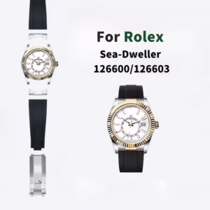 Seamless Curved End FKM Rubber Strap for Rolex Sea-Dweller 126600/126603 & Sky-Dweller | Soft Fluororubber Dive Band$61.52$63.42Free shipping