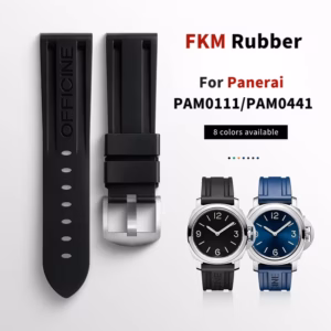 Premium High-Quality Soft Comfortable FKM Fluororubber Rubber Watch Band Strap For Panerai Luminor PAM0111 PAM0441 | 22/24/26mm$38.15$39.33Free shipping