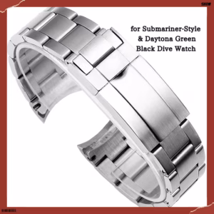 Solid Stainless Steel Bracelet for Submariner-Style & Daytona Green/Black Dive Watch | Adjustable Micro-Adjustment Men‘s$33.19$34.22Free shipping