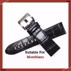 Suitable for Montblanc Leather Strap Bamboo Pattern Replacement Wristband 24mm Black Brown Blue Watch Accessories$31.12$32.08Free shipping