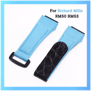 Cowhide Leather Strap for Richard Mille RM50 RM53 25mm Magic Tape Nylon Canvas Watch Band Replacement Accessories$33.16$34.18Free shipping