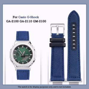 Replacement Nylon Strap Case for Casio G-Shock GA-2100 GA-2110 GM-2100 Metal Bezel Canvas Green Watch Band Men's Accessories$41.91$43.21Free shipping