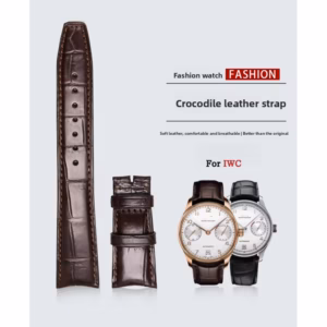 Genuine Alligator Leather Strap for IWC Portugieser Porto Fino 7 Day Chronograph, Replacement Watch Band for Universal Men Women$107.00$110.31Free shipping
