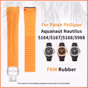 New Replacement FKM Rubber Strap for Patek Philippe Aquanaut/Nautilus 5164/5167/5168/5968|Men‘s Luxury Watch Band ​​Water