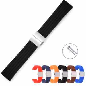 Replacement Silicone Strap for Huawei Samsung Moto Smartwatch Waterproof Tire Tread Solid Butterfly Clasp Switch Ear Band$26.21$27.02Free shipping