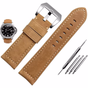 Compatible with For Panerai - Men's 20/22/24/26mm Vintage Top Grain Leather Watch Replacement Band$38.83$40.03Free shipping