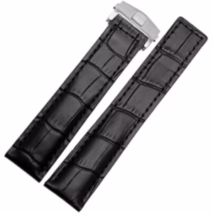 mm Black - Silver Genuine Leather Strap - 19/20/22mm for TAG Heuer Carrera & Link(Lincoln) with Folding Buckle$33.09$34.11Free shipping