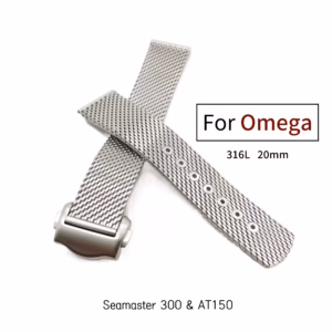 L Stainless Steel Mesh Bracelet for Omega Seamaster 300 & AT150 | 20mm Solid Watch Band ​​Waterproof Hot Sale Luxury​​$49.45$50.98Free shipping