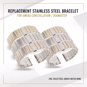 Replacement Stainless Steel Bracelet for Omega Constellation/Seamaster | 316L Solid Steel Unisex Watch Band 17mm 23mm 25mm$44.77$46.16Free shipping