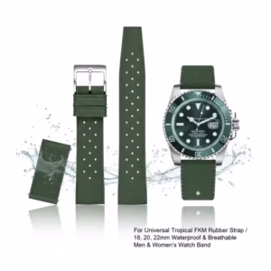 Replacement FKM Rubber Strap 18 20 22mm Tropical Waterproof Soft Breathable Universal Watch Band for Men Women$29.05$29.95Free shipping