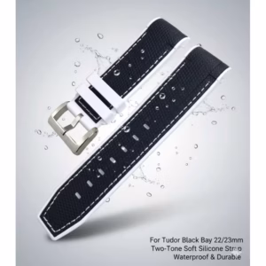 New Natural Rubber Watchband 22mm 23mm for Tudor Strap Black Bay Bronze Two Tone Wristband Soft Silicone Watch Band Free Tools$91.04$93.86Free shipping
