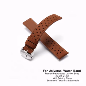 Replacement Frosted Perforated Leather Strap 20 22 24mm Universal Watch Band with Folding Clasp Fashion$35.77$36.88Free shipping
