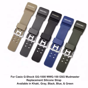 Replacement Silicone Strap Black Gray for Casio G-Shock GG-1000 GWG-100 GSG Mudmaster Watch Band$31.08$32.04Free shipping