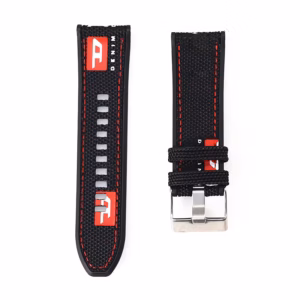 Replacement Nylon Canvas Strap with Soft Silicone Bottom for Dsquared2 26mm Black Pin Buckle Watch Wristband$35.07$36.15Free shipping