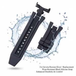 Replacement Silicone Strap for Invicta Russian Black Rubber Watch Wear-Resistant Accessories$38.85$40.05Free shipping