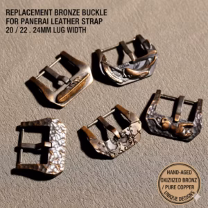 Replacement Bronze Mechanical Buckle for Panerai 20 22 24mm Genuine Leather Strap Oxidized Pure Copper Accessories
