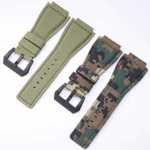 Replacement 34*24mm Camouflage Army Green Canvas Strap for Bell & Ross BR01 BR03 Men's Watch Band Adapter$33.26$34.29Free shipping