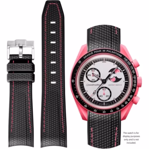 Omega x Swatch Moonswatch Speedmaster 男款女款表带替换的 20mm 弧形无缝硅胶表带