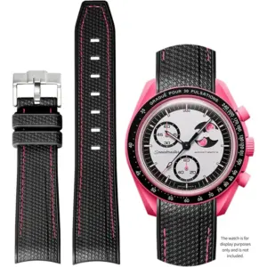 Omega x Swatch Moonswatch Speedmaster 男款女款表带替换的 20mm 弧形无缝硅胶表带