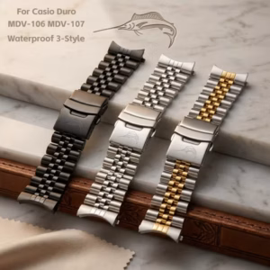 Premium Heavy Duty Waterproof Stainless Steel Dive Bracelet - 22mm 3-Style 3-Color Replacement for Casio Duro MDV-106/$37.97$39.14Free shipping