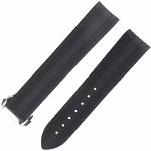 Curved End Premium Rubber Silicone Replacement Watch Strap - Black/Gold Steel Buckle for Omega Seamaster 300M Speedmaster AT150$47.01$48.46Free shipping