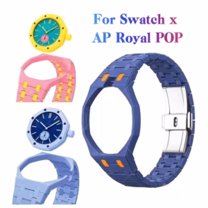 -in-1 Advanced Luxury Ceramic Biomaterials Watch Case Strap Convert Pocket To Wristwatch Mod Kit For Swatch x AP Royal POP$76.01Free shipping